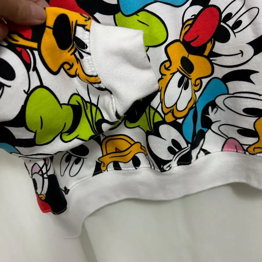 Disney Mickey and Friends All Over Print‎ Sweatshirt Juniors Size M (7-9)
